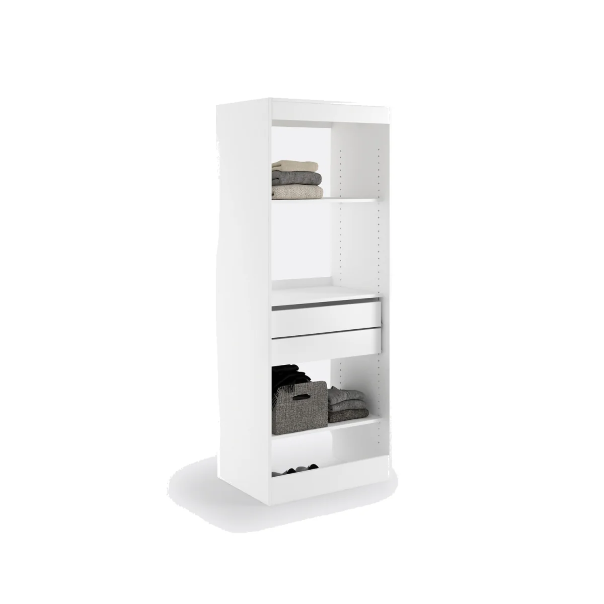 Build 3-Shelf and 2-Drawer Wardrobe Module – image 1