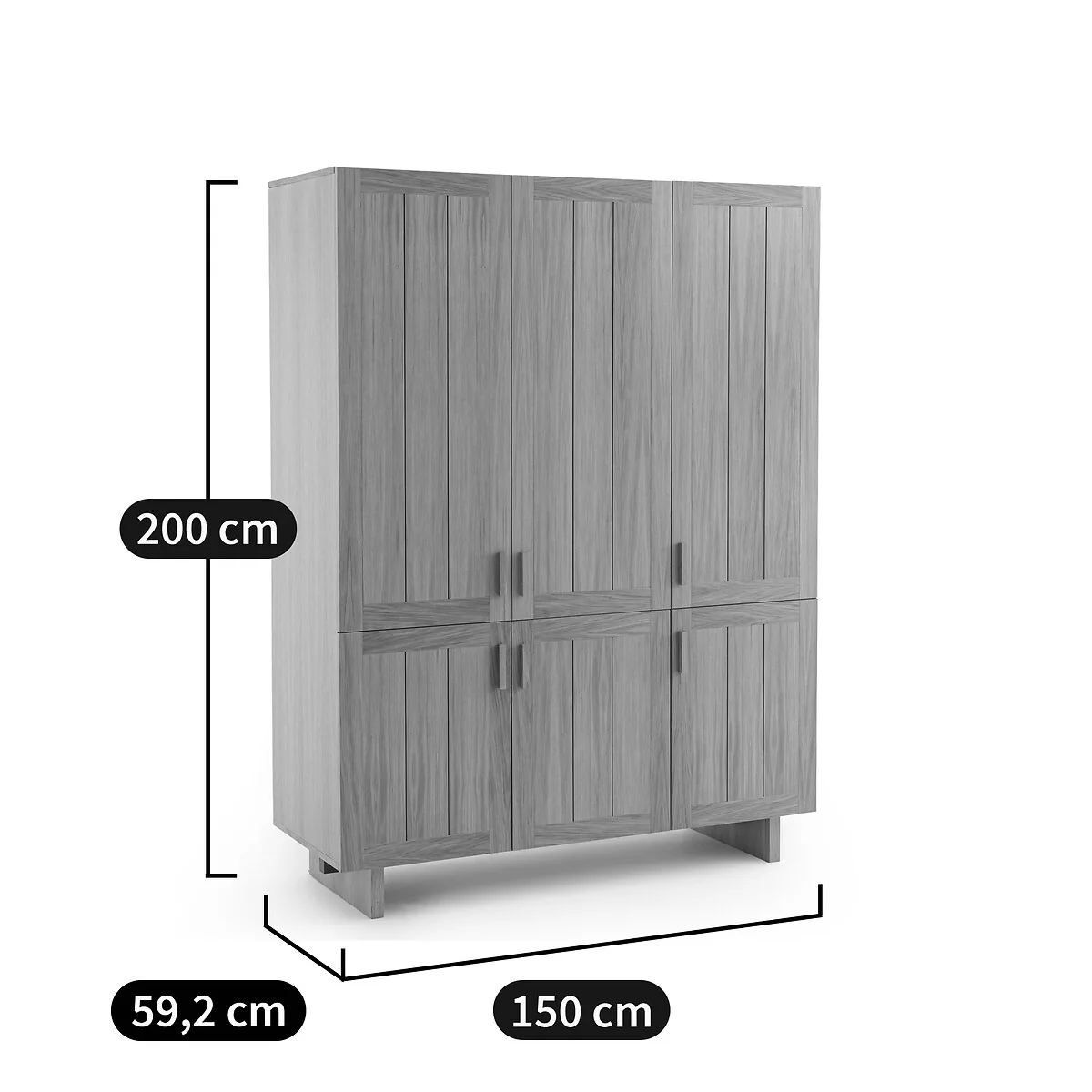 Lanko 6-Door Wardrobe – image 9