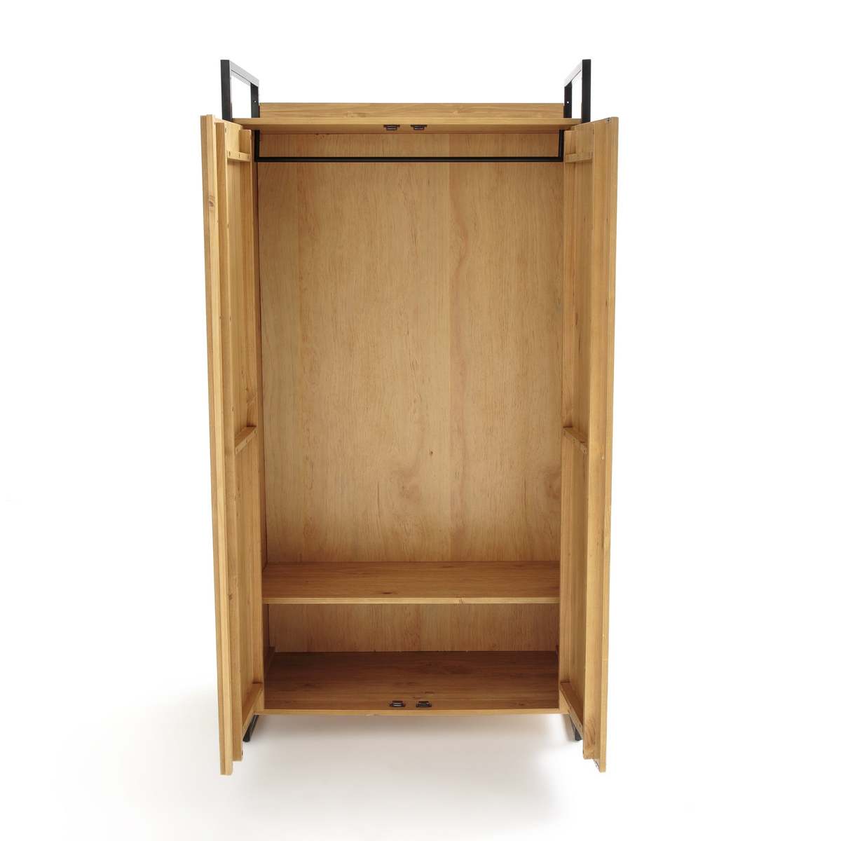 Hiba 2 Door Wardrobe with Hanging Rail – image 4
