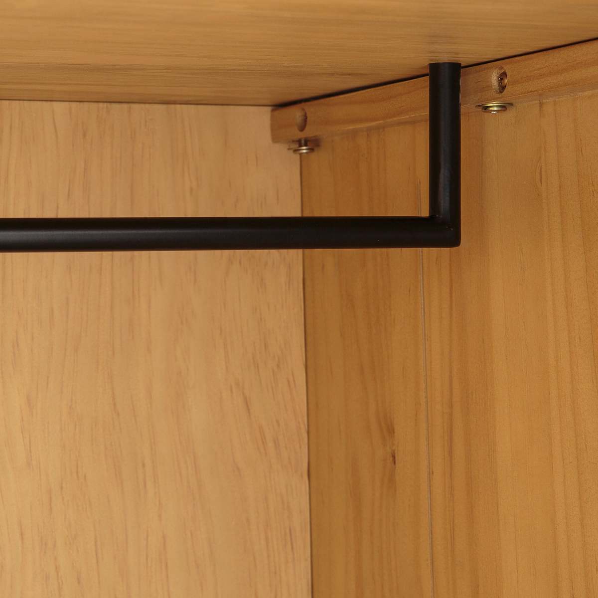 Hiba 2 Door Wardrobe with Hanging Rail – image 5