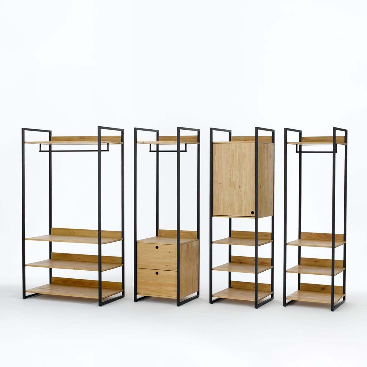 Hiba 2 Door Wardrobe with Hanging Rail – image 8