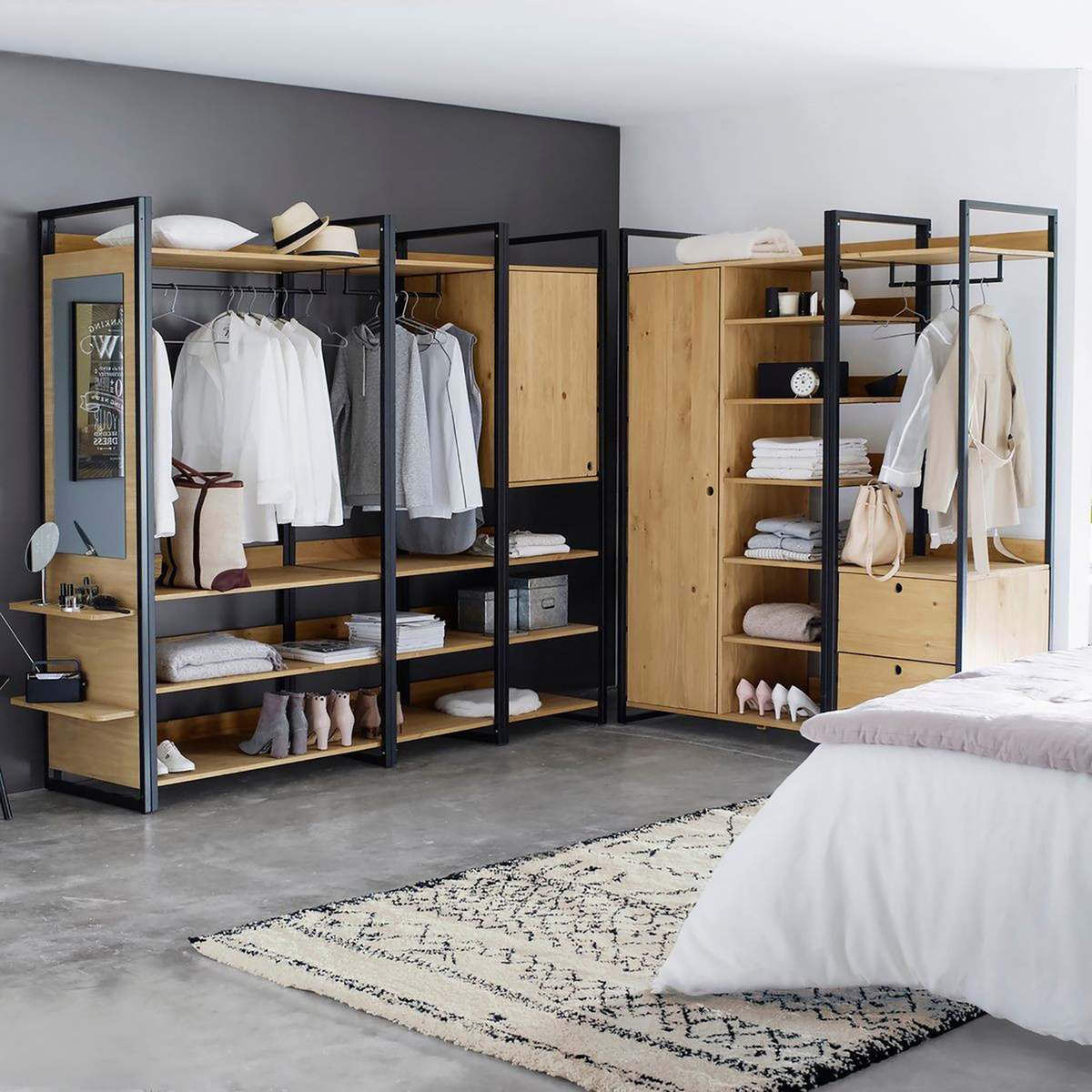 Hiba 2 Door Wardrobe with Hanging Rail – image 9