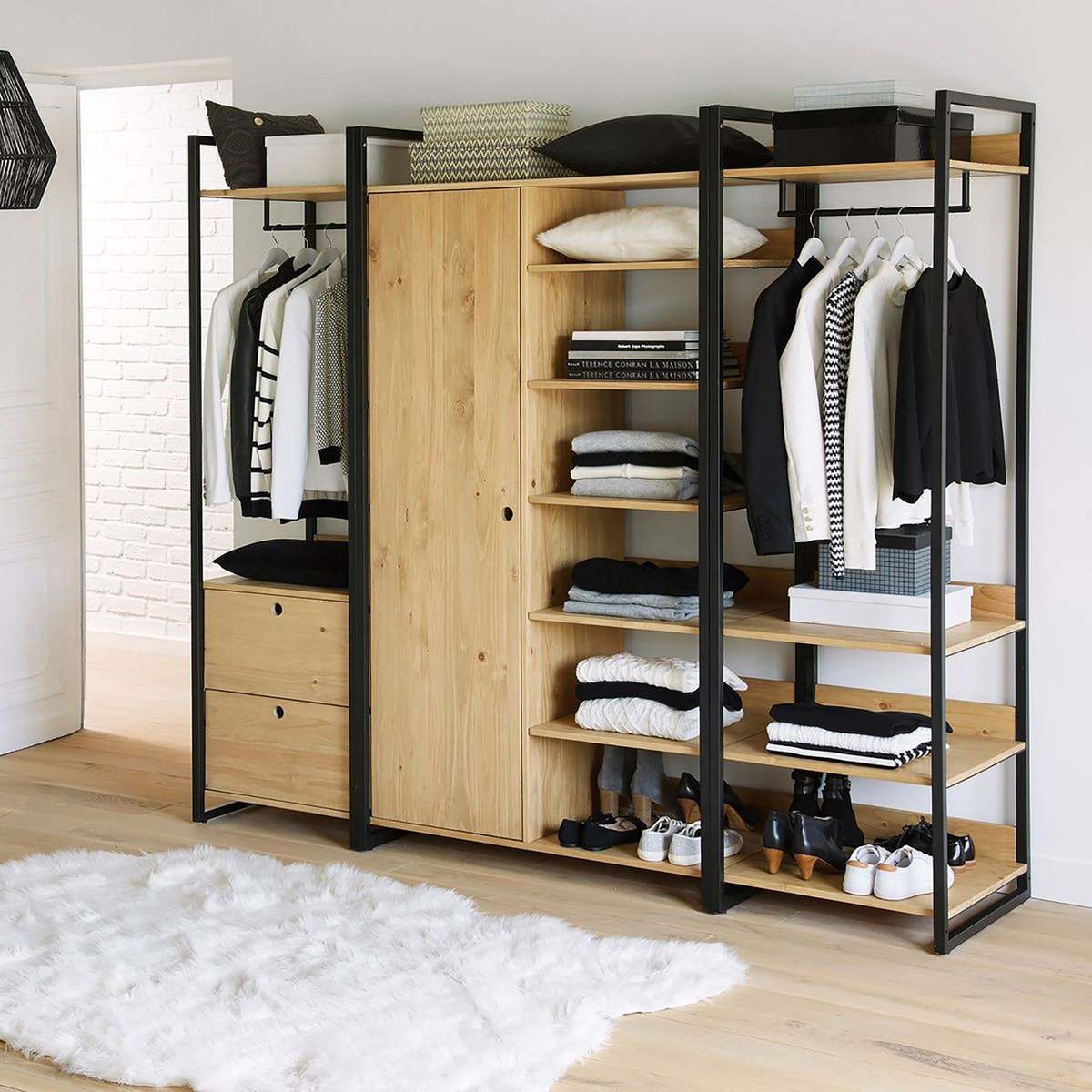 Hiba 2 Door Wardrobe with Hanging Rail – image 10