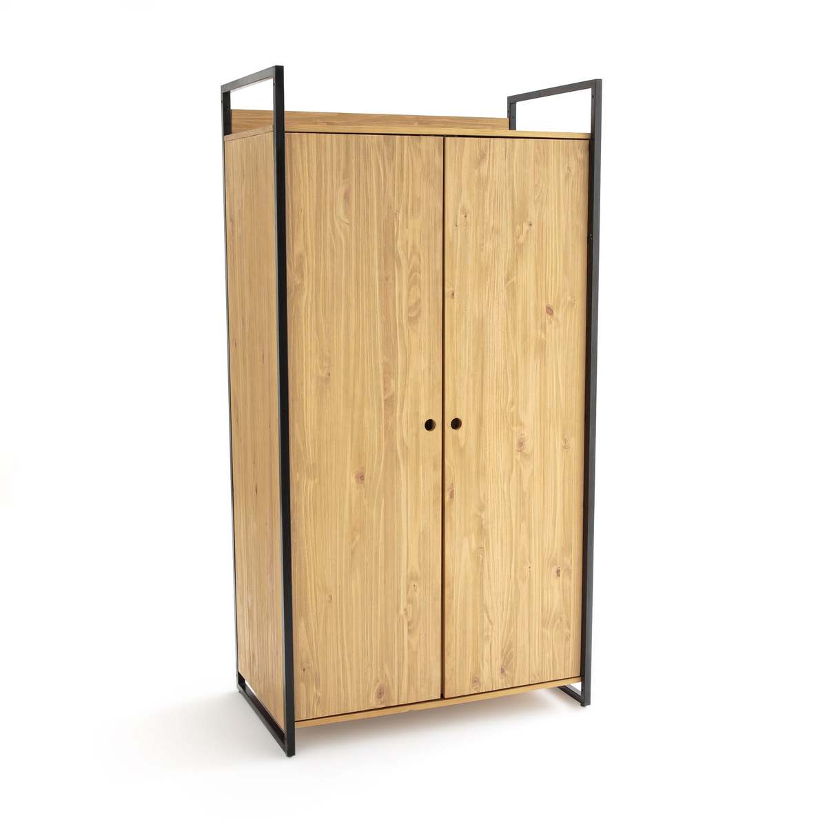 Hiba 2 Door Wardrobe with Hanging Rail – image 2