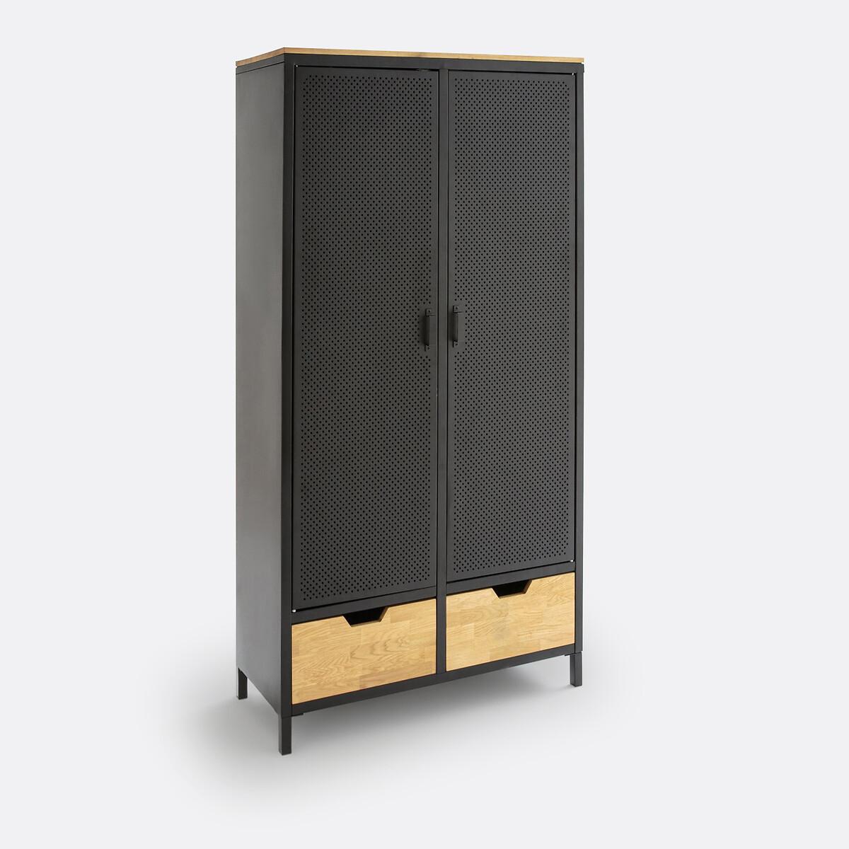 Agama Metal & Oak Double Wardrobe – image 2