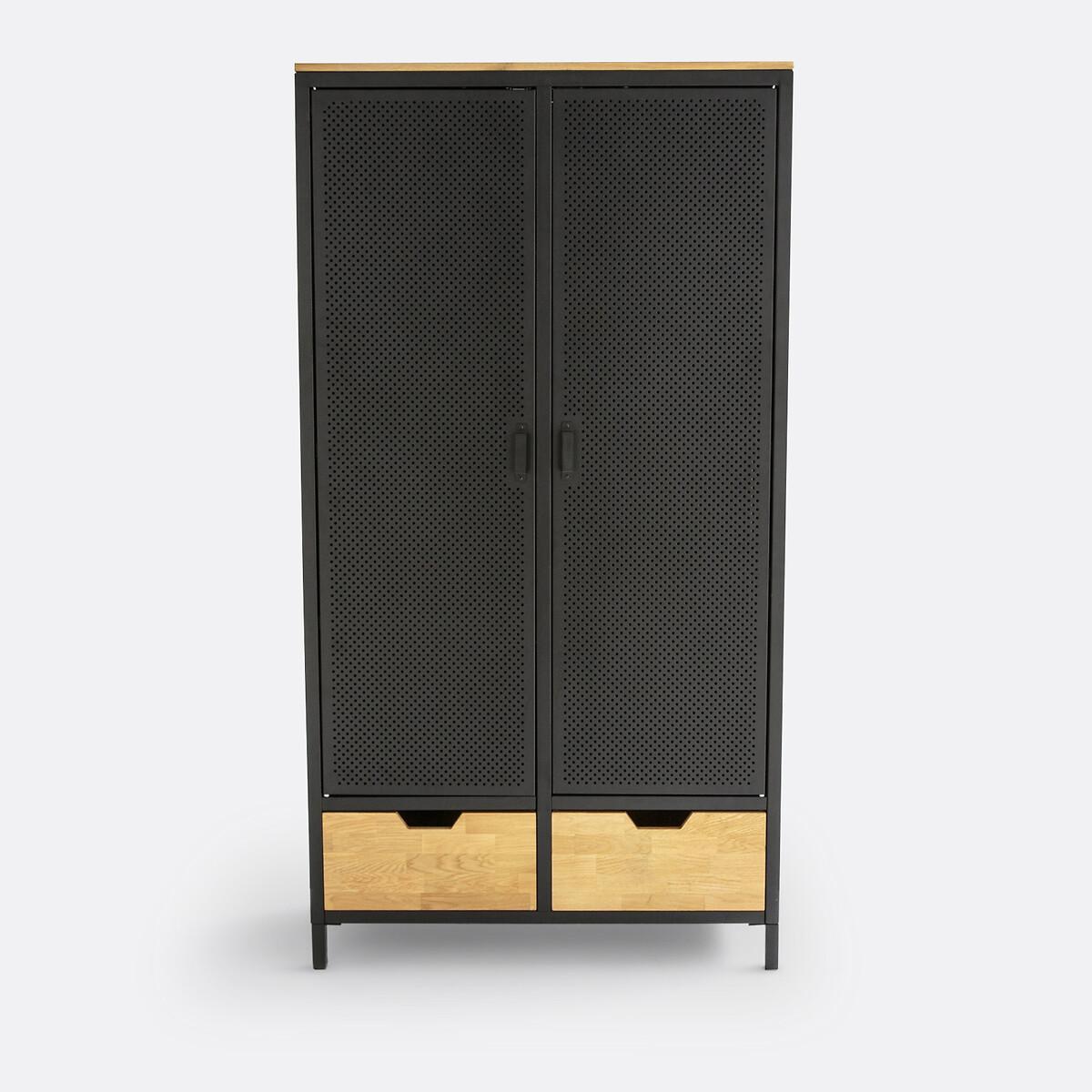Agama Metal & Oak Double Wardrobe – image 4