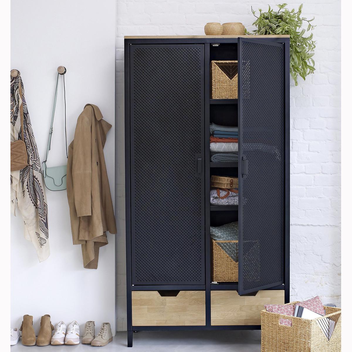 Agama Metal & Oak Double Wardrobe – image 8