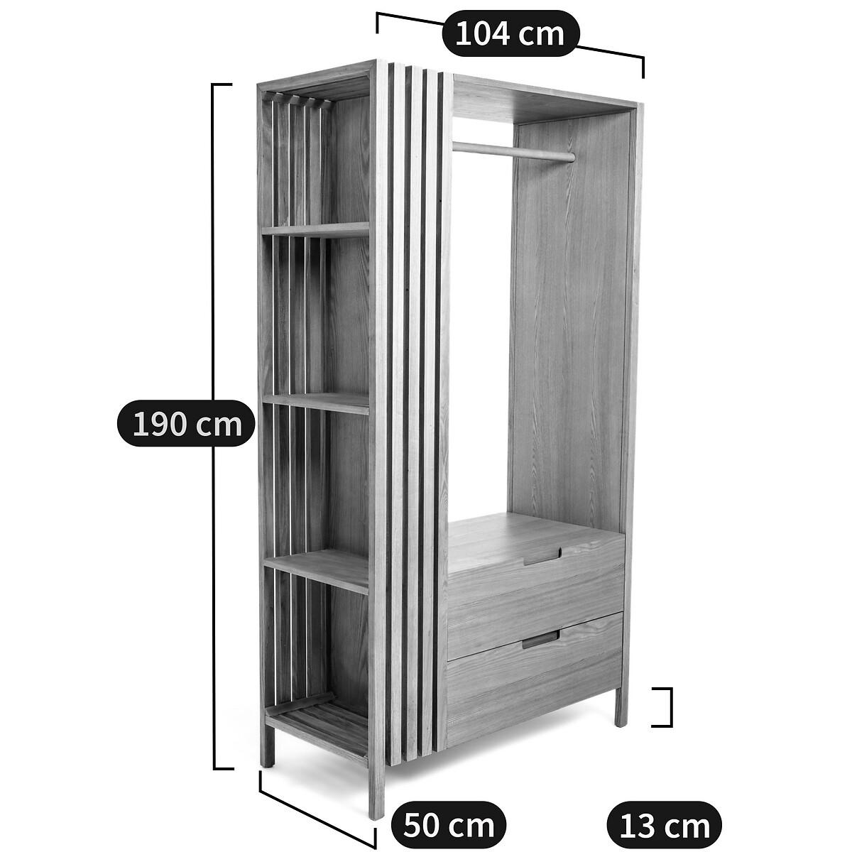 Lazar Ash Veneer Wardrobe with Hanging Rail – image 8