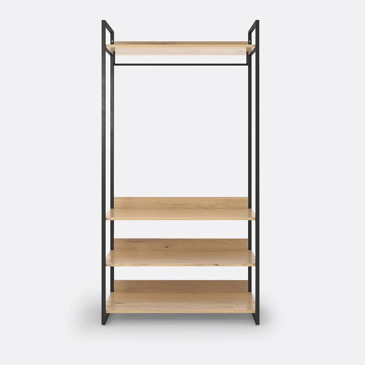Hiba Wide Modular Wardrobe Unit with 3 Shelves & 1 Hanging Rail – image 3