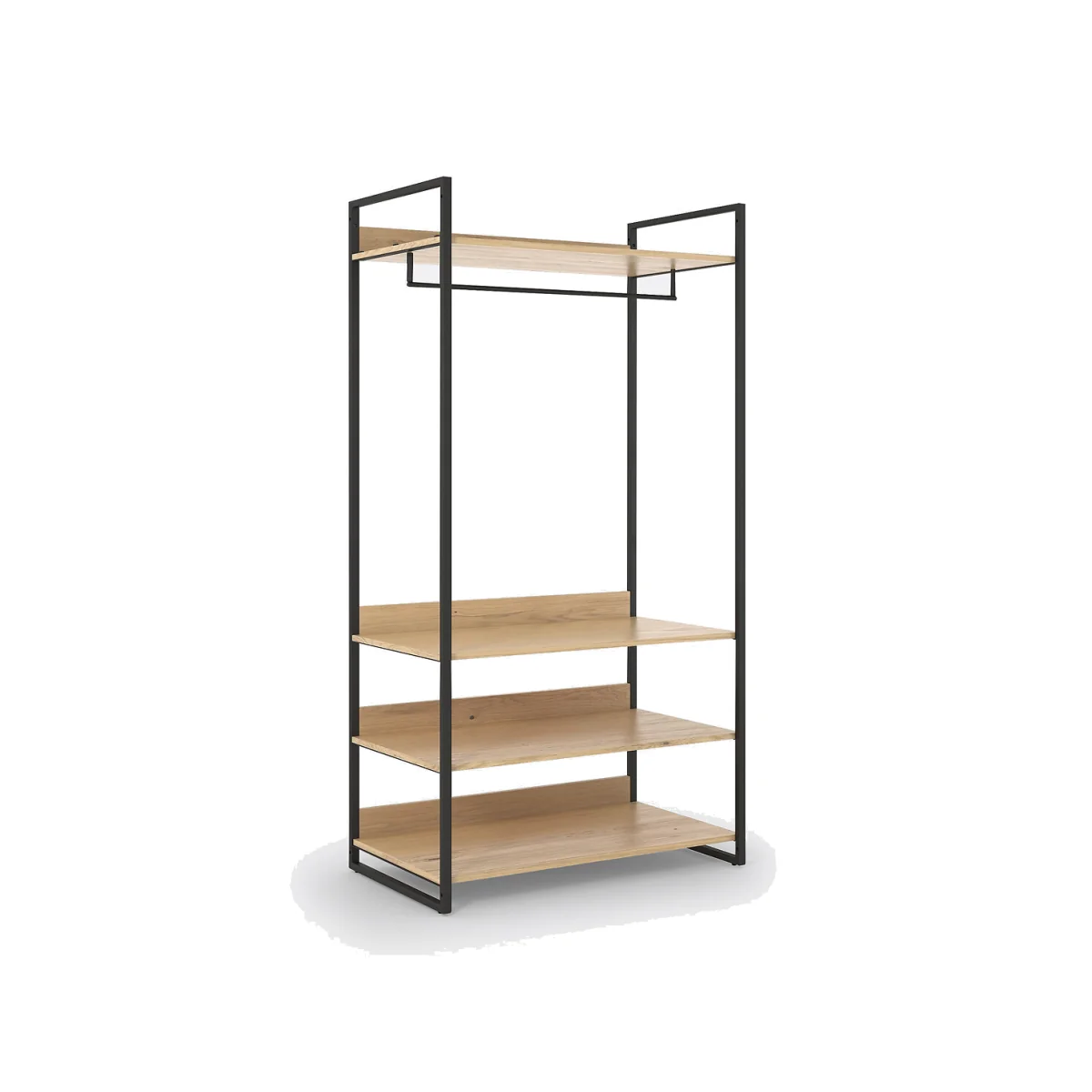 Hiba Wide Modular Wardrobe Unit with 3 Shelves & 1 Hanging Rail – image 1