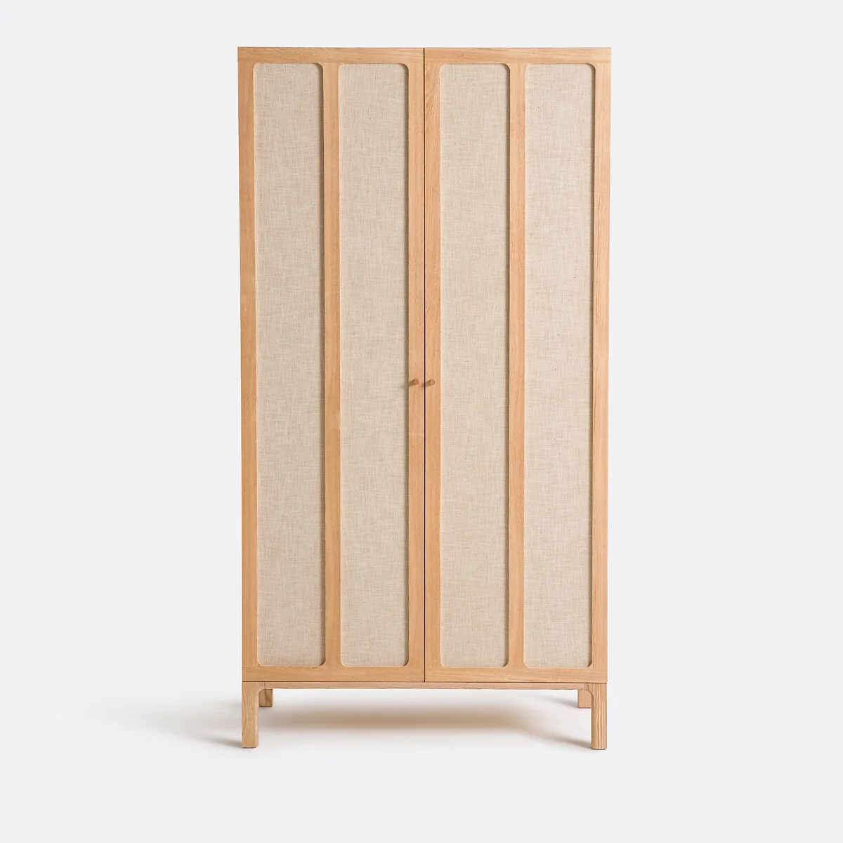 Esmara 2-Door Ash Veneer and Linen Wardrobe – image 2