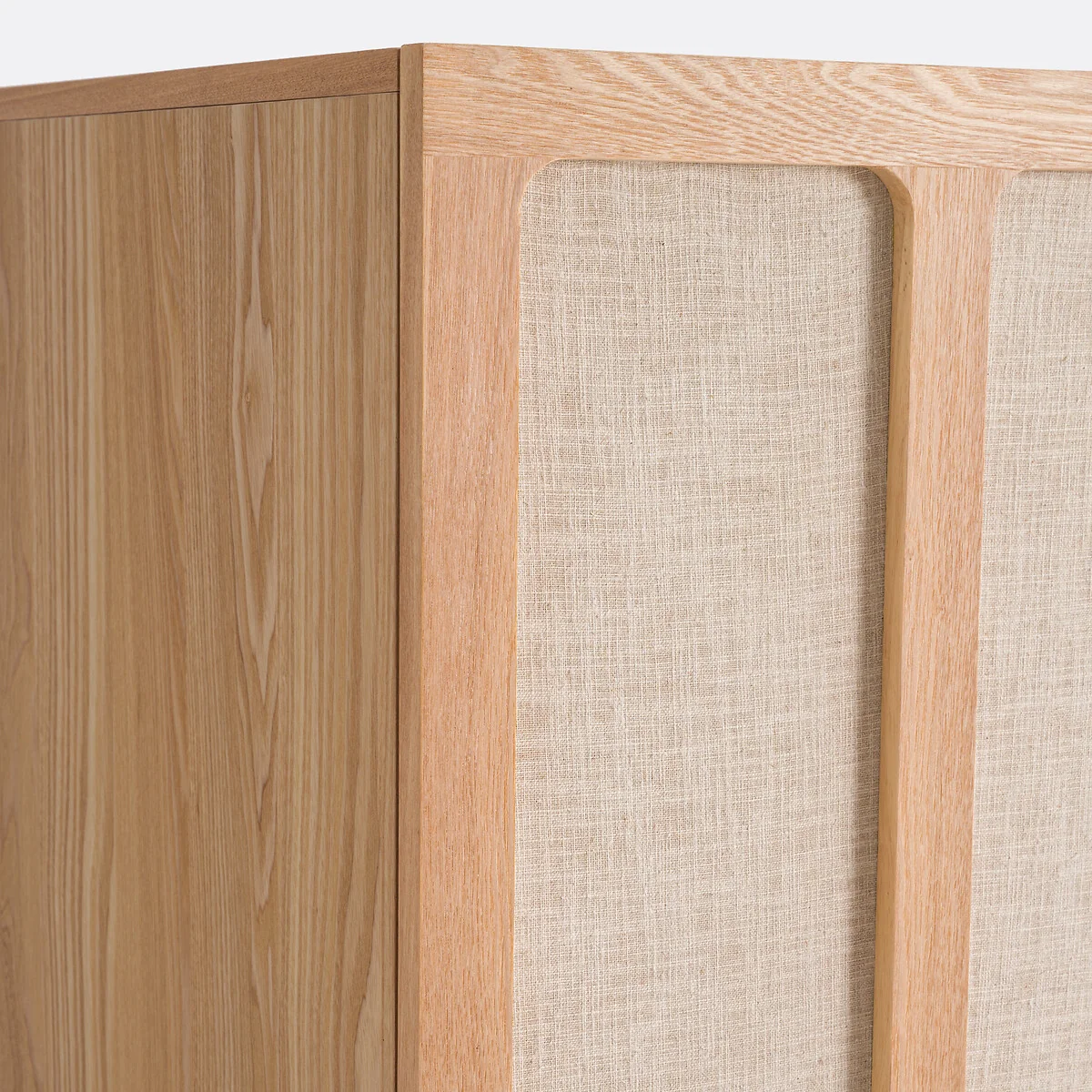 Esmara 2-Door Ash Veneer and Linen Wardrobe – image 4