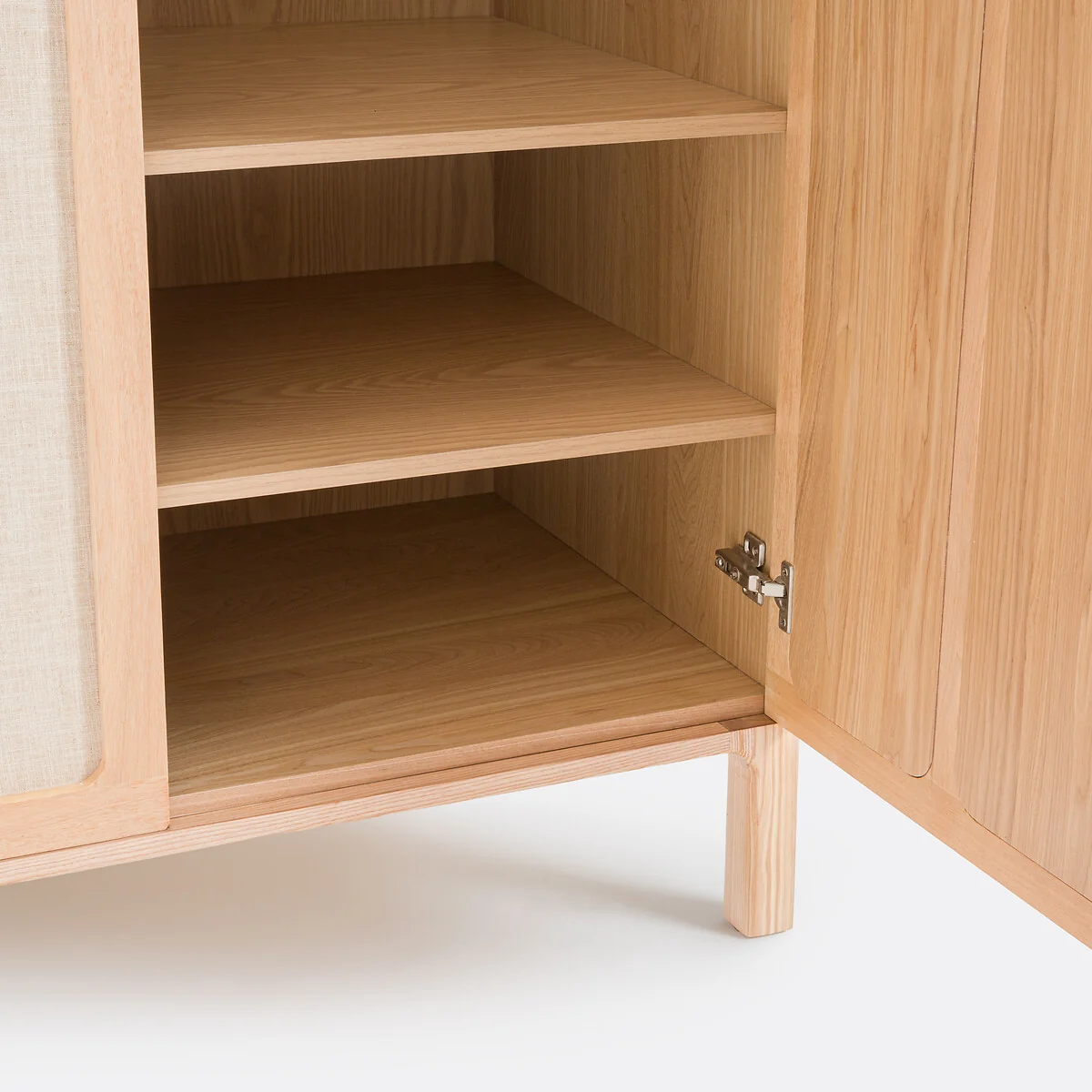Esmara 2-Door Ash Veneer and Linen Wardrobe – image 5