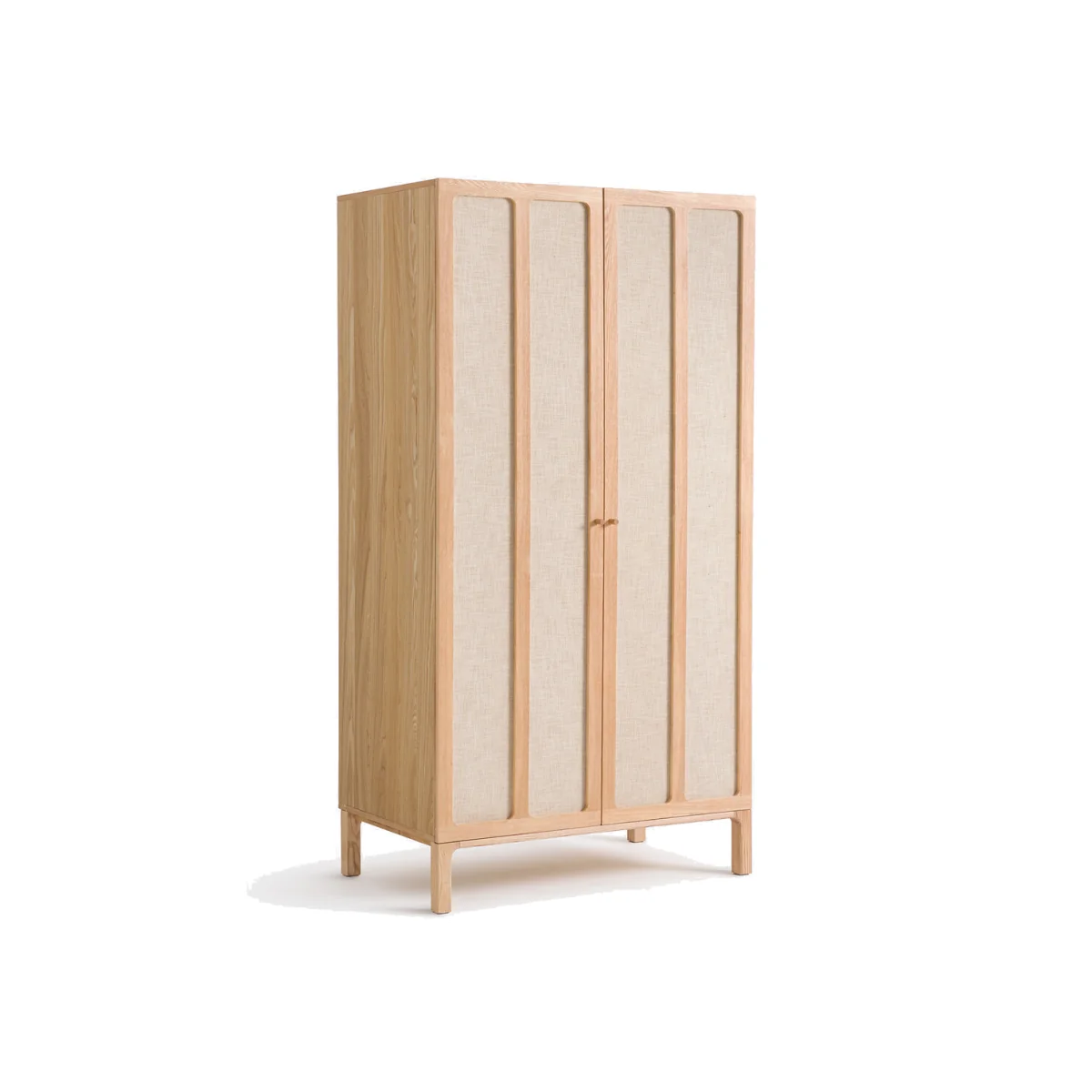 Esmara 2-Door Ash Veneer and Linen Wardrobe – image 1