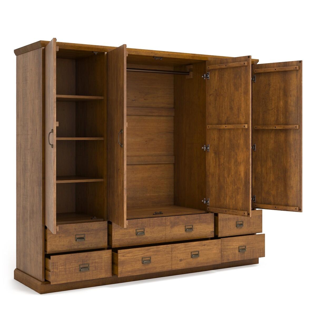 Lindley Solid Pine Quadruple Wardrobe – image 3