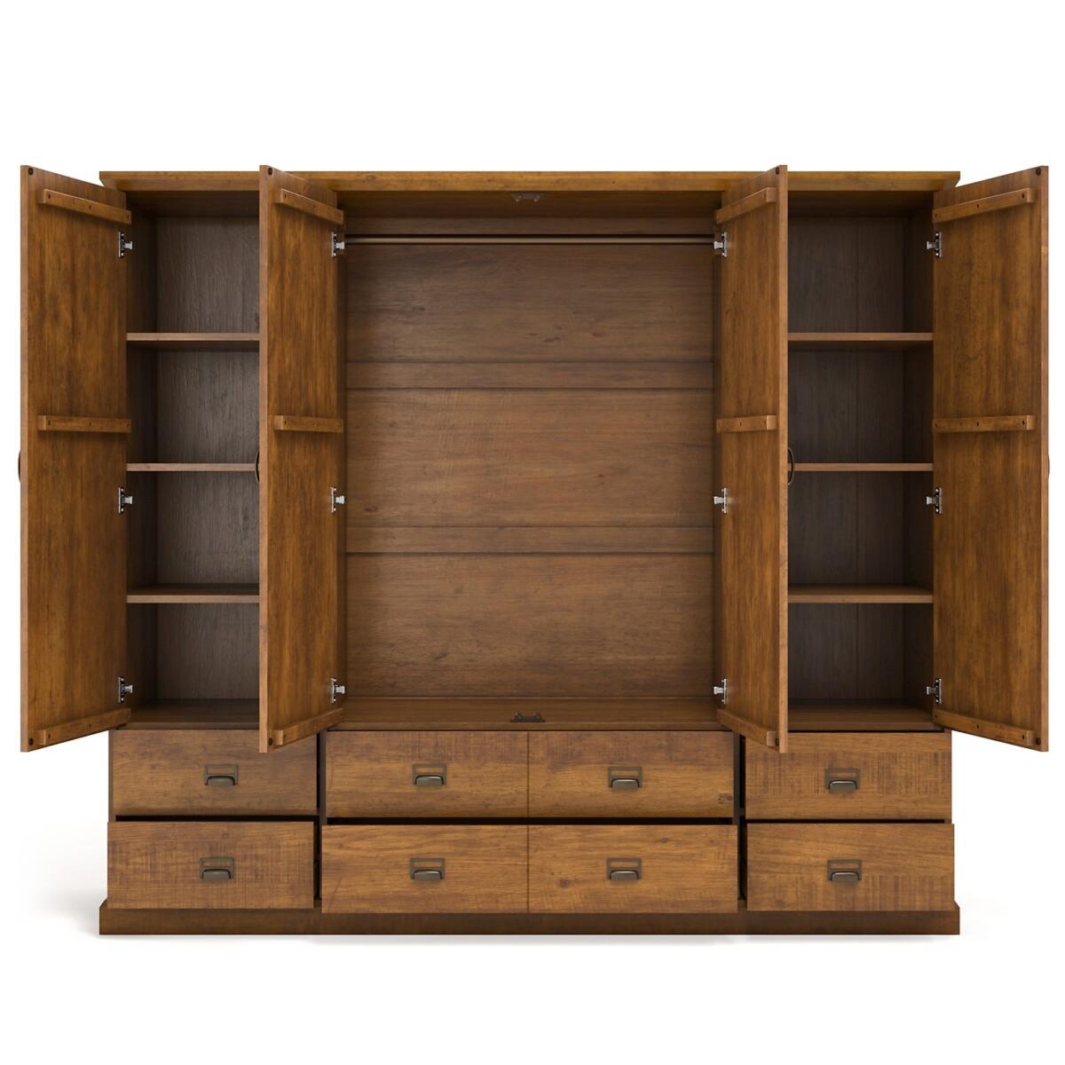 Lindley Solid Pine Quadruple Wardrobe – image 4