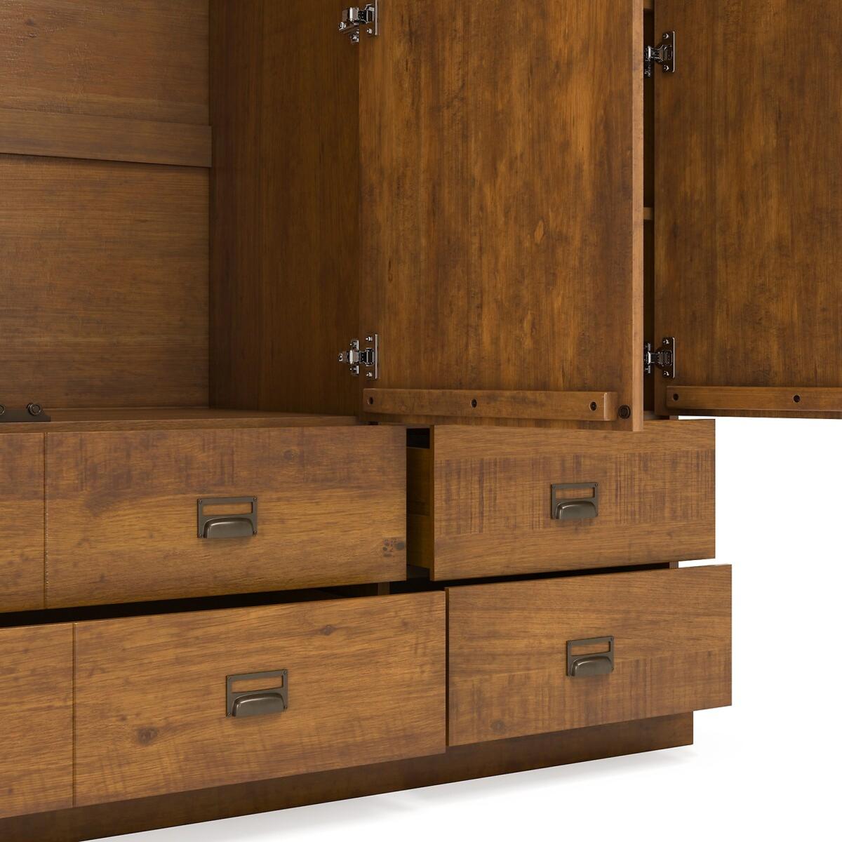 Lindley Solid Pine Quadruple Wardrobe – image 5
