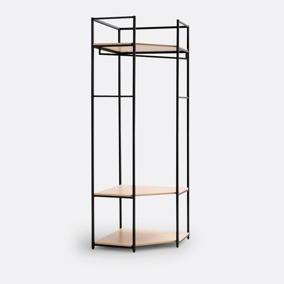 Adarbi Corner Wood & Metal Wardrobe Unit – image 2