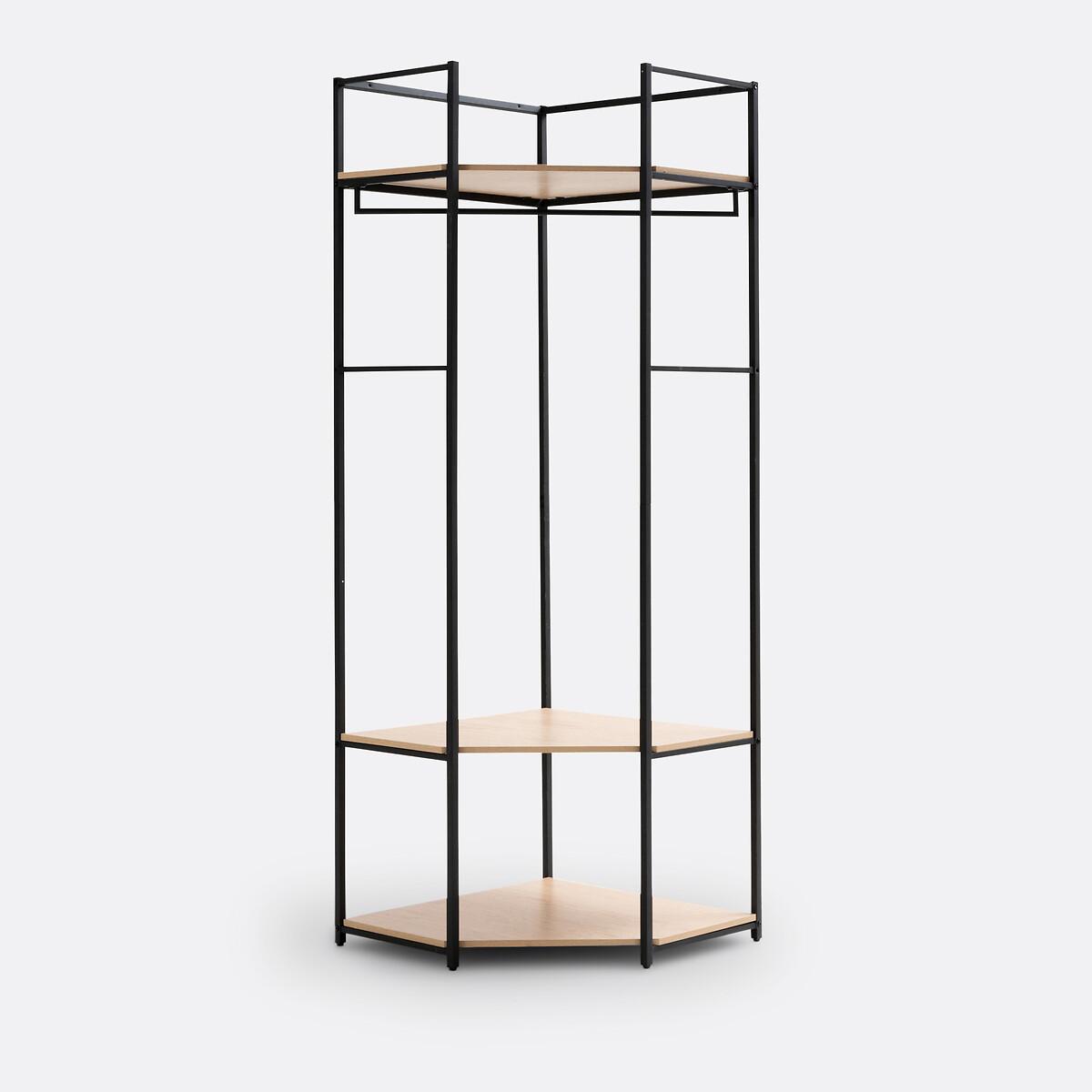 Adarbi Corner Wood & Metal Wardrobe Unit – image 3
