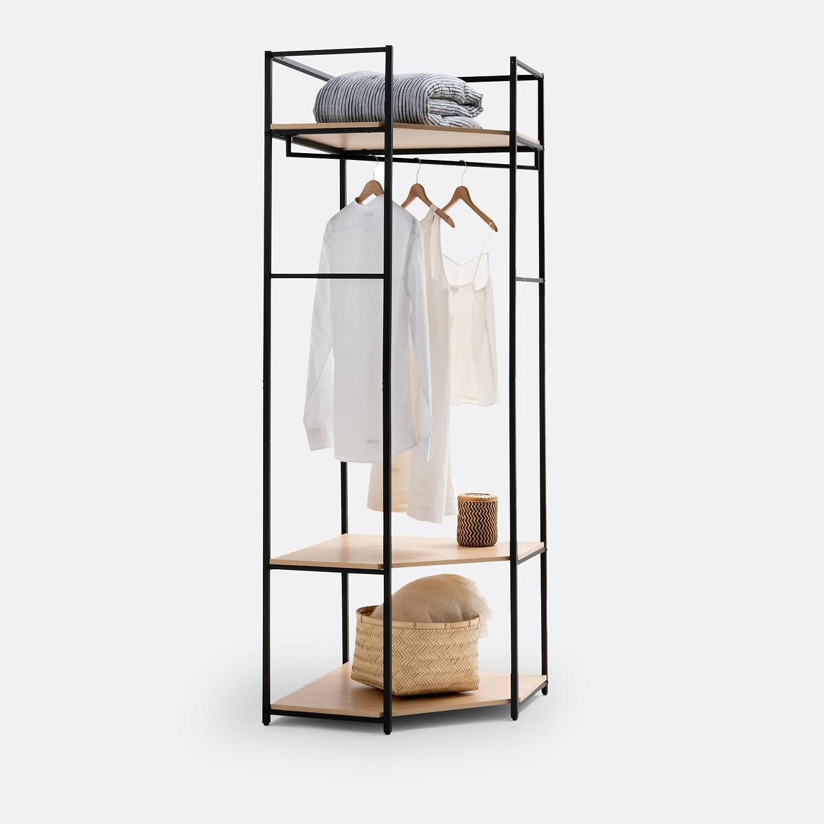 Adarbi Corner Wood & Metal Wardrobe Unit – image 6