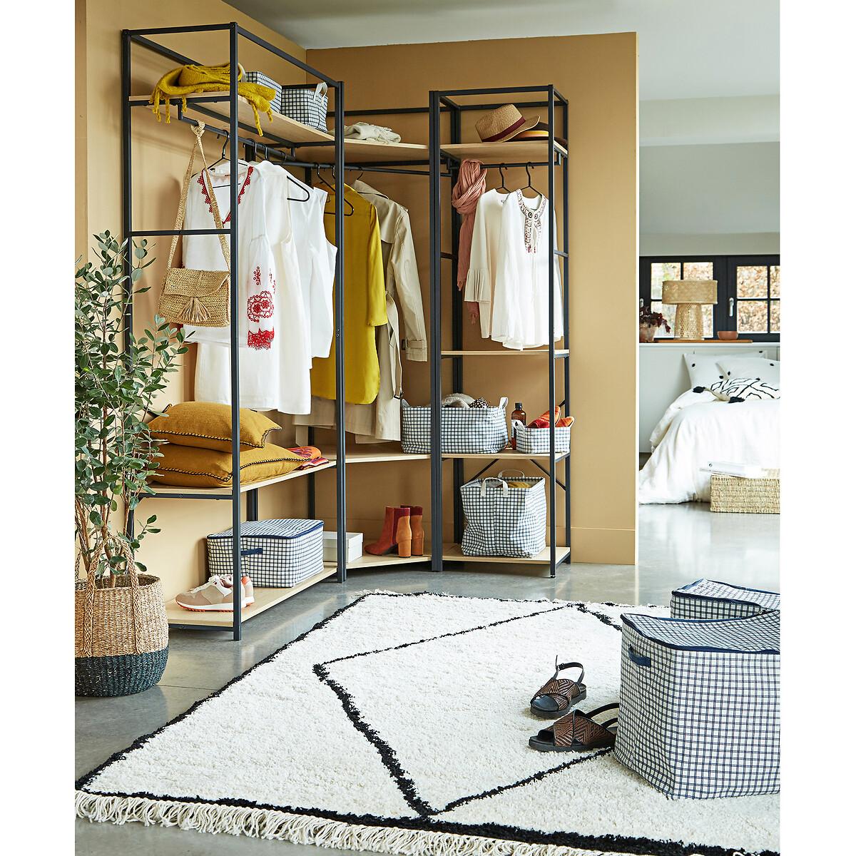 Adarbi Corner Wood & Metal Wardrobe Unit – image 8