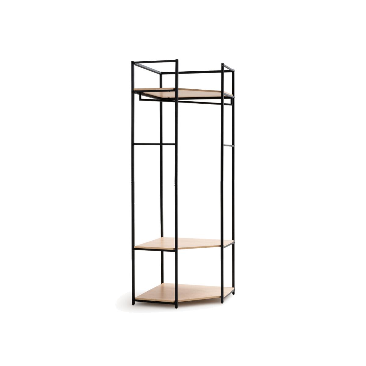 Adarbi Corner Wood & Metal Wardrobe Unit – image 1