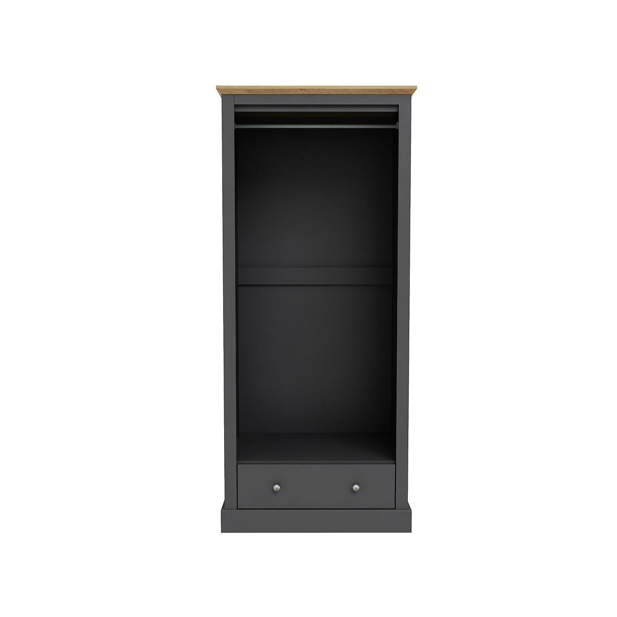 Wooden 2 Door Wardrobe with Single Drawer – image 2