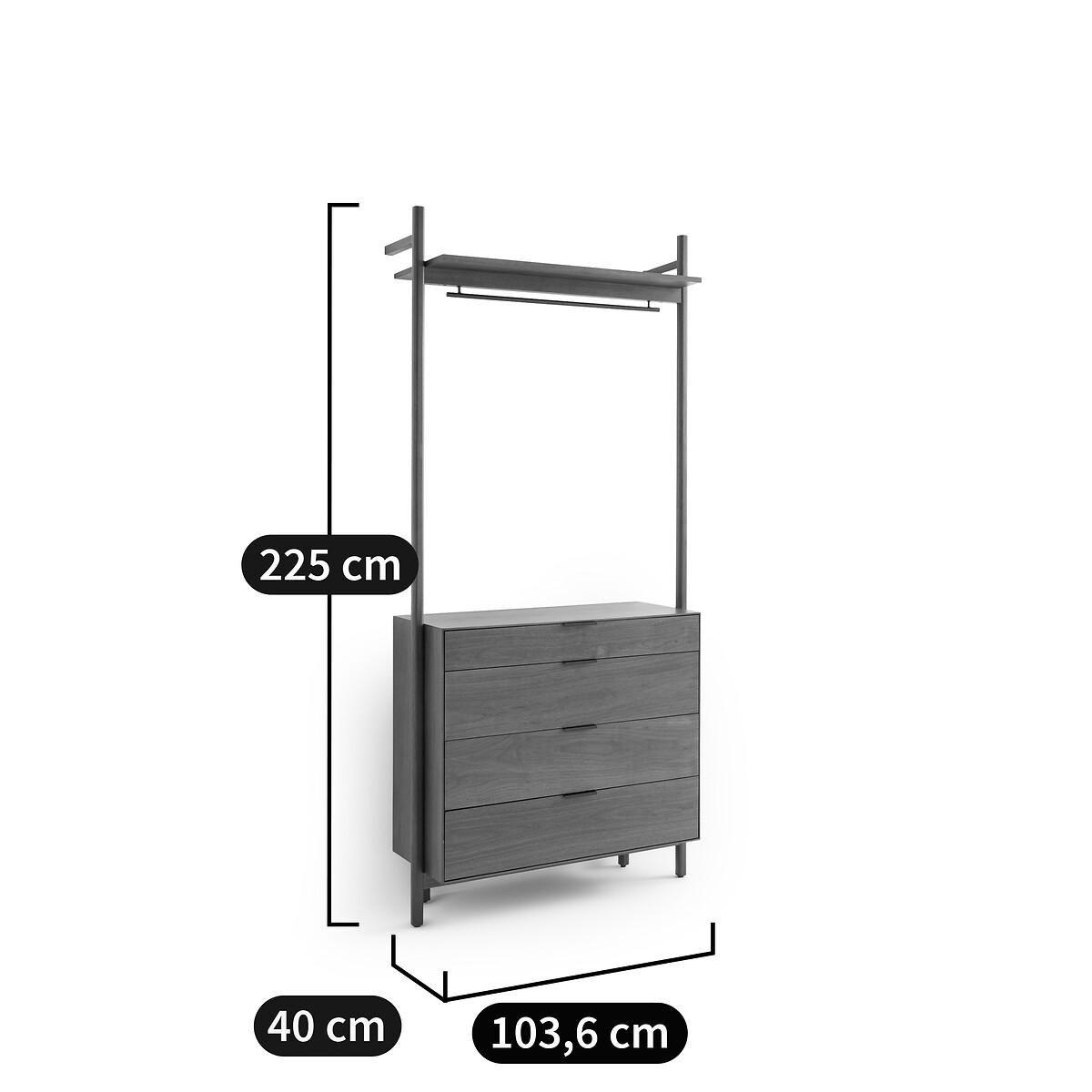 Rory Walnut Wardrobe Drawer Dressing Room Unit – image 9
