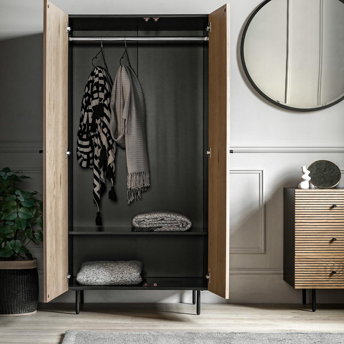 Hopewell 2 Door Oak Slatted Wardrobe – image 2