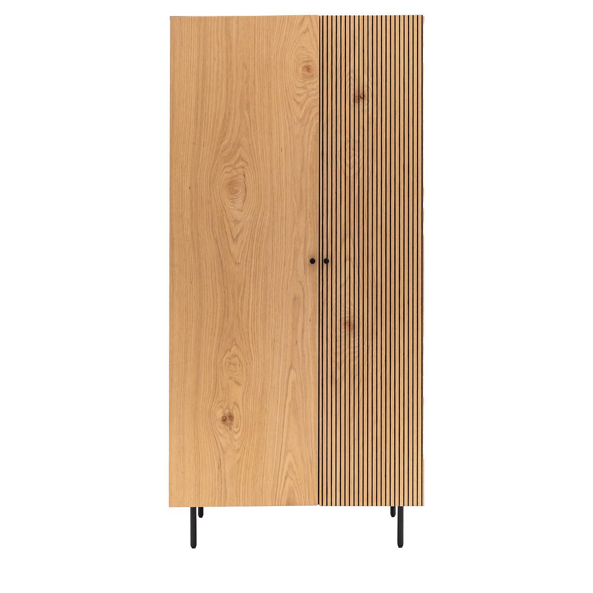 Hopewell 2 Door Oak Slatted Wardrobe – image 3