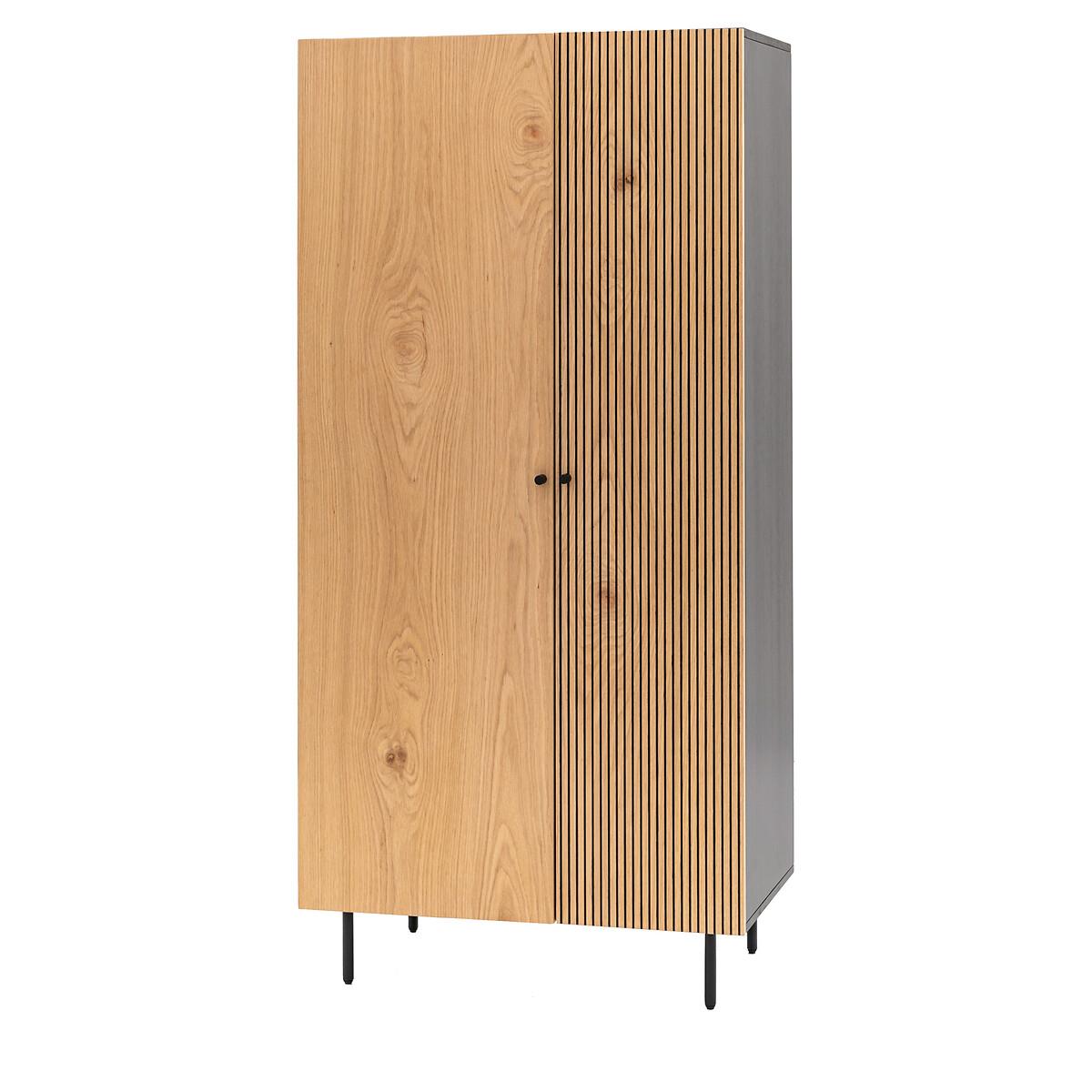 Hopewell 2 Door Oak Slatted Wardrobe – image 4