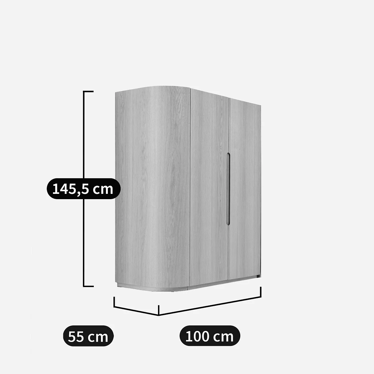 Evoria Oak Veneer Wardrobe Unit For A Mix and Match Wardrobe – image 12