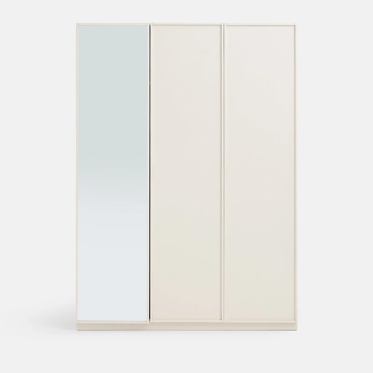 Parro 3-Door Wardrobe, 1 Door with Mirror, Hanging Rail and Shelves – image 2
