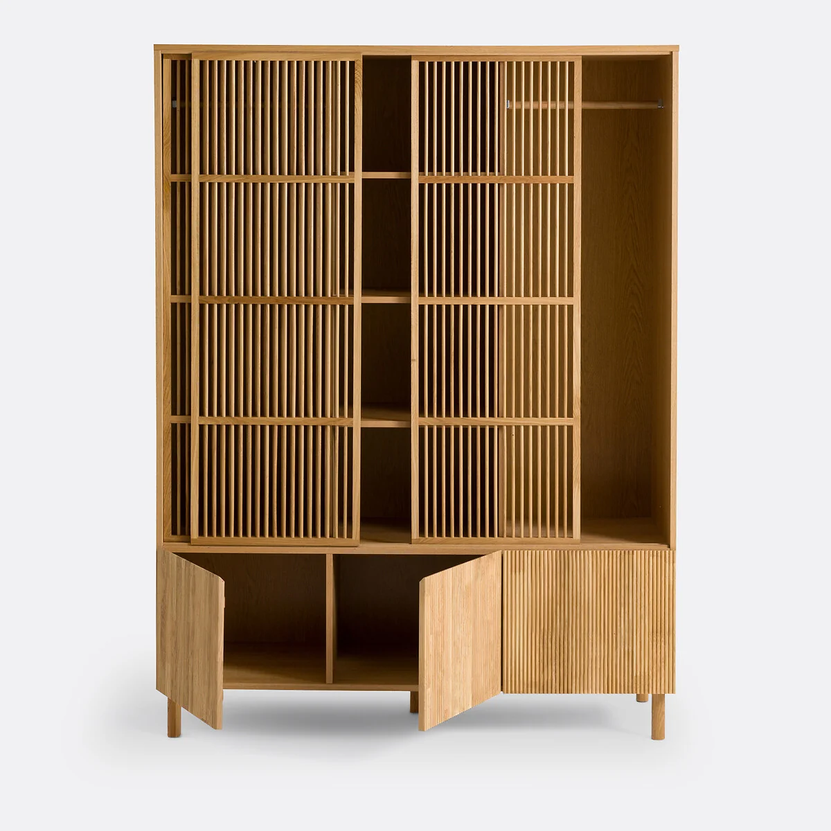Bilbao Wardrobe in Oak and Veneer with 6 Doors – image 4