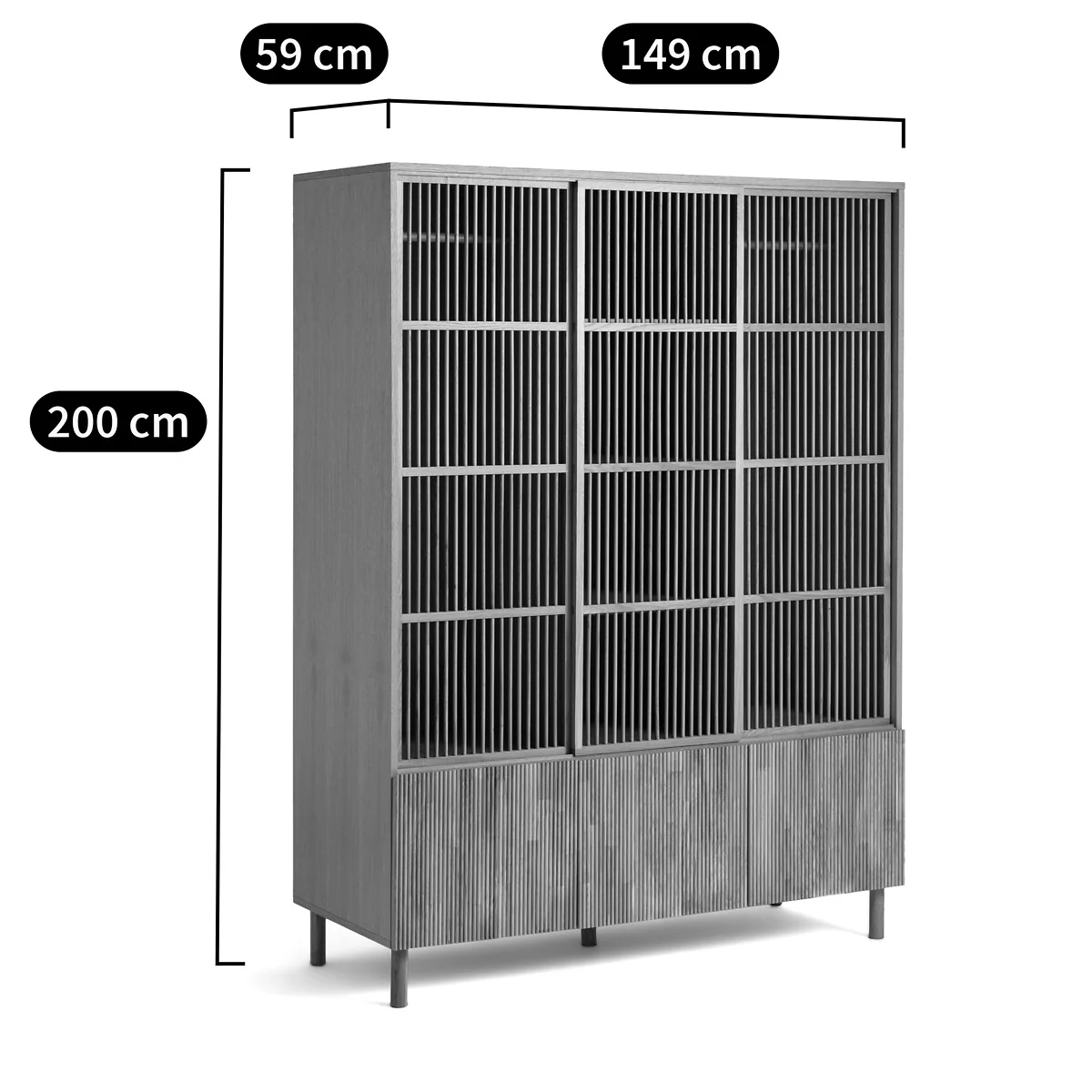 Bilbao Wardrobe in Oak and Veneer with 6 Doors – image 6