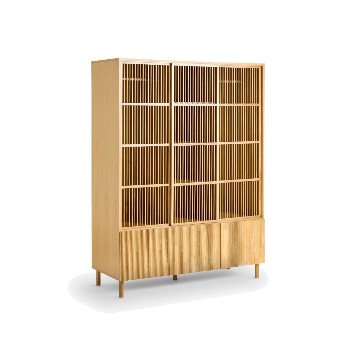 Bilbao Wardrobe in Oak and Veneer with 6 Doors – image 1