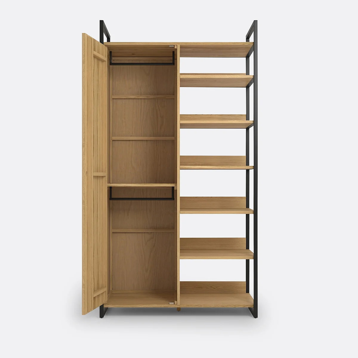 Hiba Modular Wardrobe with 1 Door & 6 Shelves – image 4