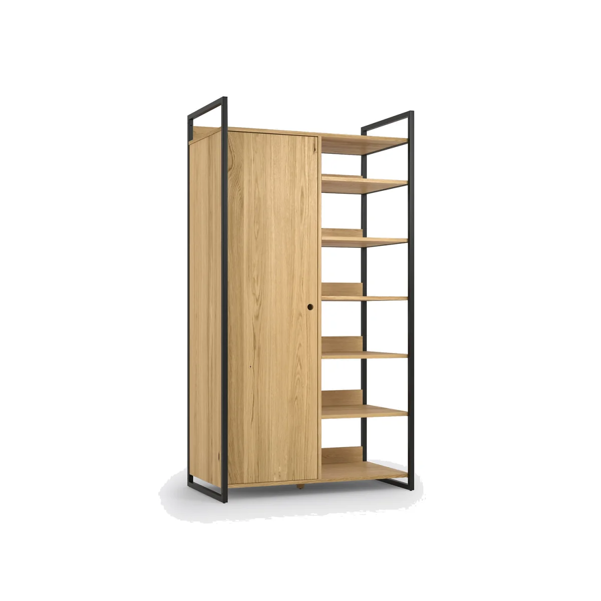Hiba Modular Wardrobe with 1 Door & 6 Shelves – image 1