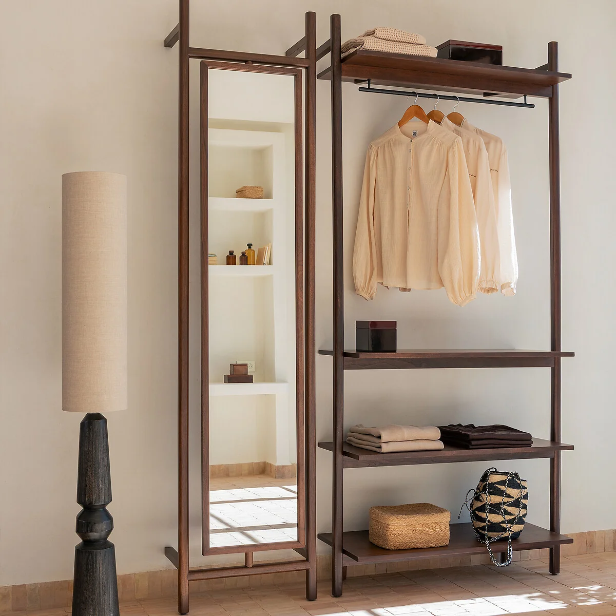 Rory Hanging Rail For Wardrobe in Walnut and Veneer – image 2