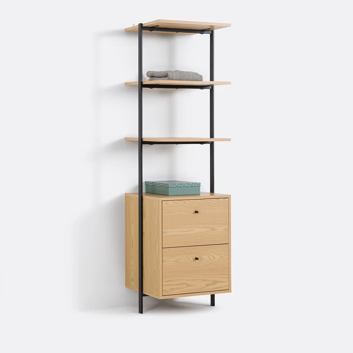 Talist 3-Shelf Wardrobe Module with 2 Drawers – image 4