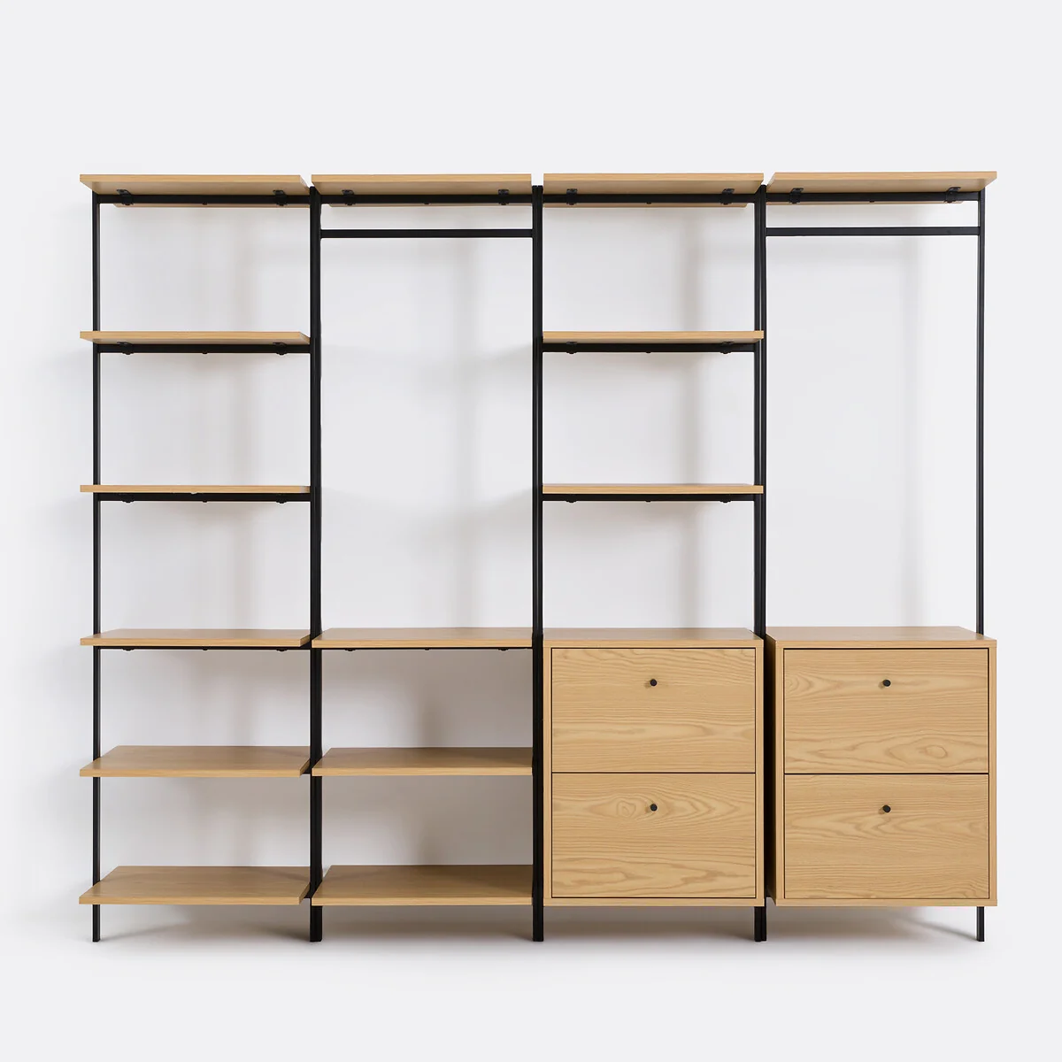 Talist 3-Shelf Wardrobe Module with 2 Drawers – image 9