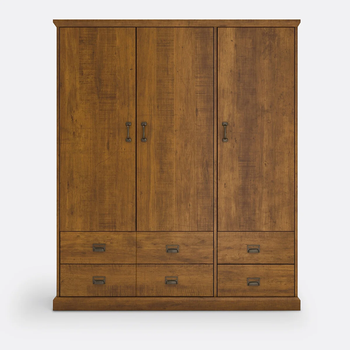 Lindley Triple 4-Drawer Pine Wardrobe – image 2