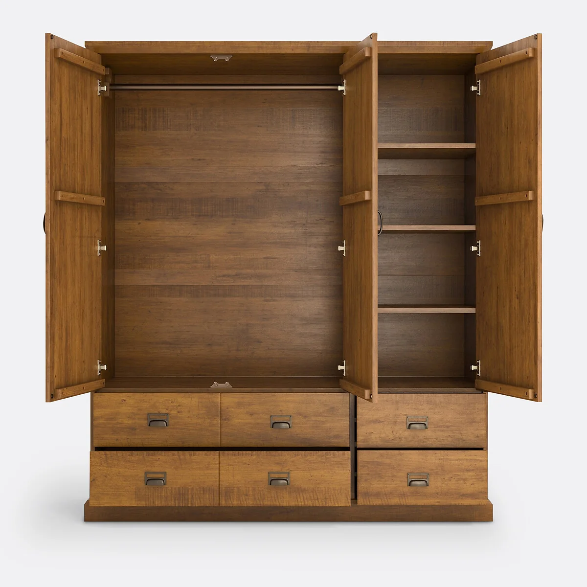 Lindley Triple 4-Drawer Pine Wardrobe – image 4
