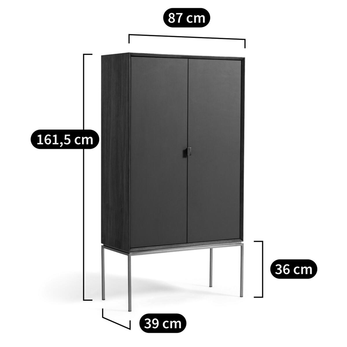 Delina Walnut & Leather Wardrobe – image 11