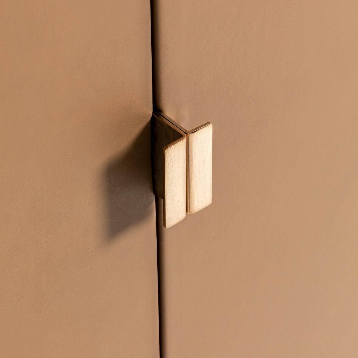 Delina Walnut & Leather Wardrobe – image 6