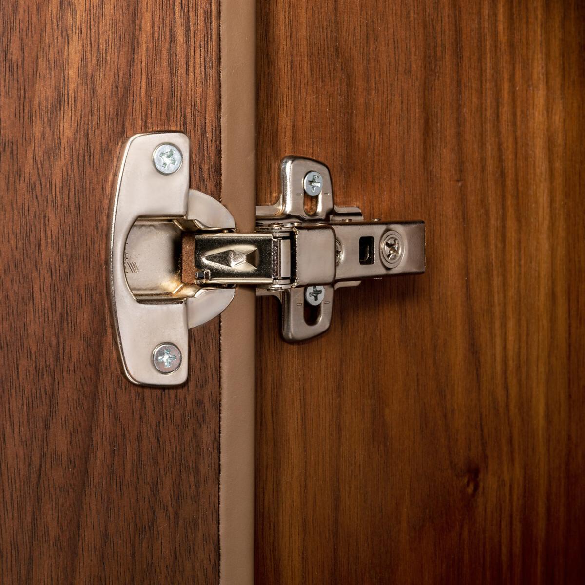 Delina Walnut & Leather Wardrobe – image 7
