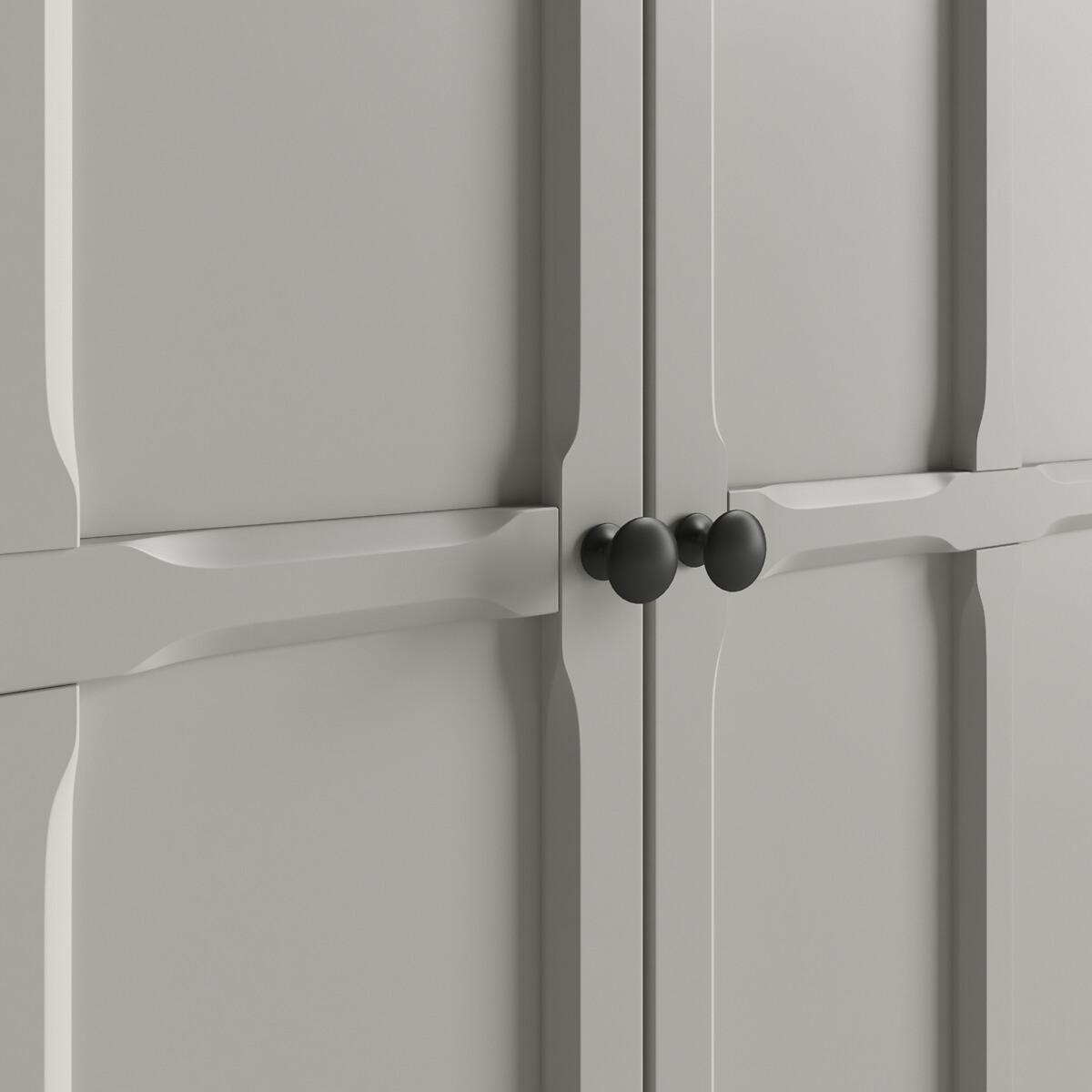 Eugenie Oak Veneer Double Wardrobe with 4 Shelves – image 4