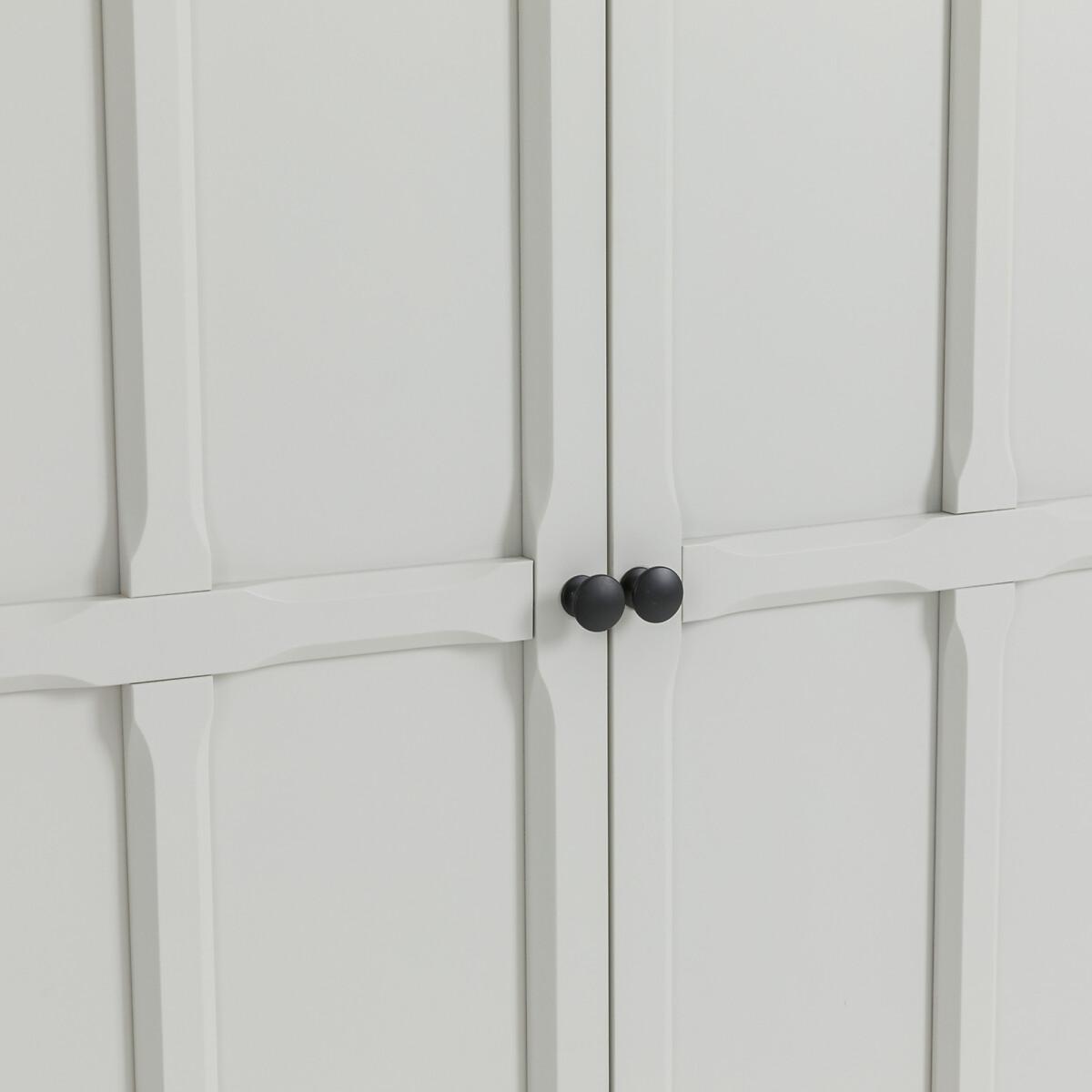 Eugenie Oak Veneer Double Wardrobe with 4 Shelves – image 5
