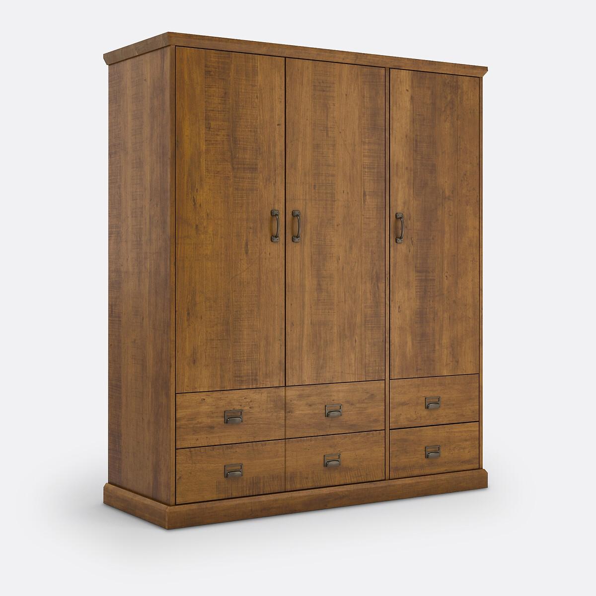 Lindley Triple 4-Drawer Pine Wardrobe – image 2