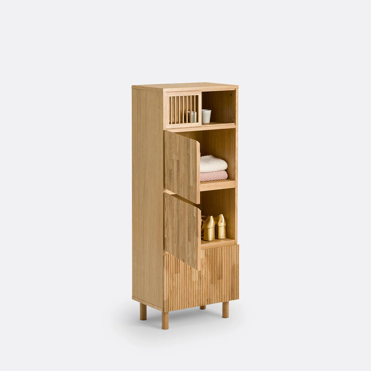 Bilbao Wardrobe in Oak and Veneer with 3 Doors – image 4